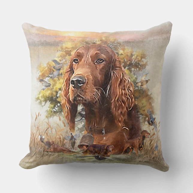 Almofada Irish Setter - Ultimate Upland Bird Dog (Frente)