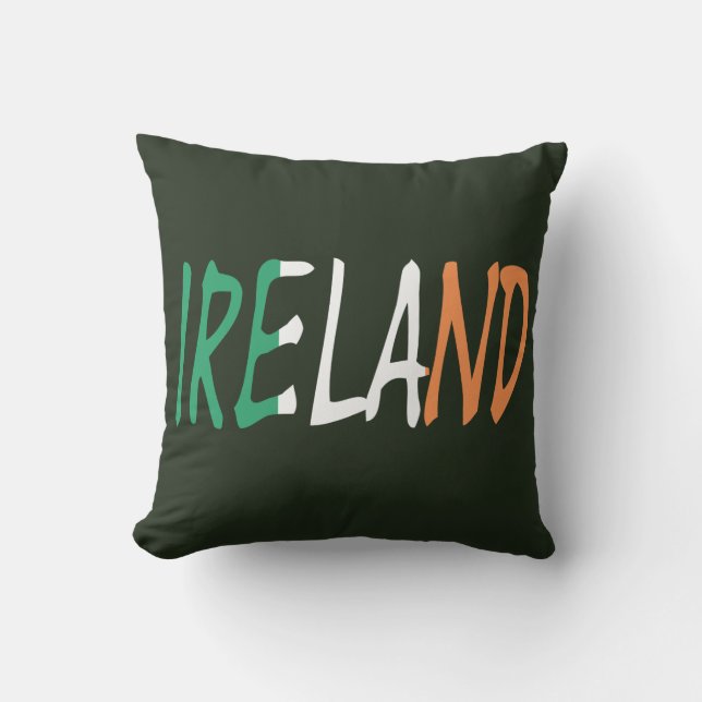 Almofada Irlanda sobreposta à Irish Flag tpcnt (Frente)