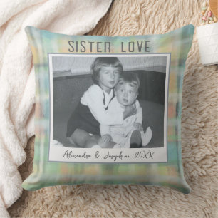 Almofada Irmã Amor foto lembrança personalizada pastel tart