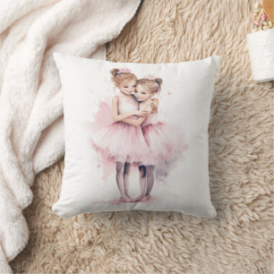 Almofada Irmãs Ballerina Embrulhando Dança Tutu Abraçada Ro