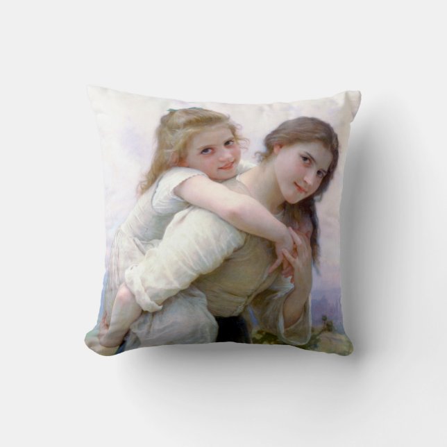 Almofada Irmãs, Bouguereau (Frente)