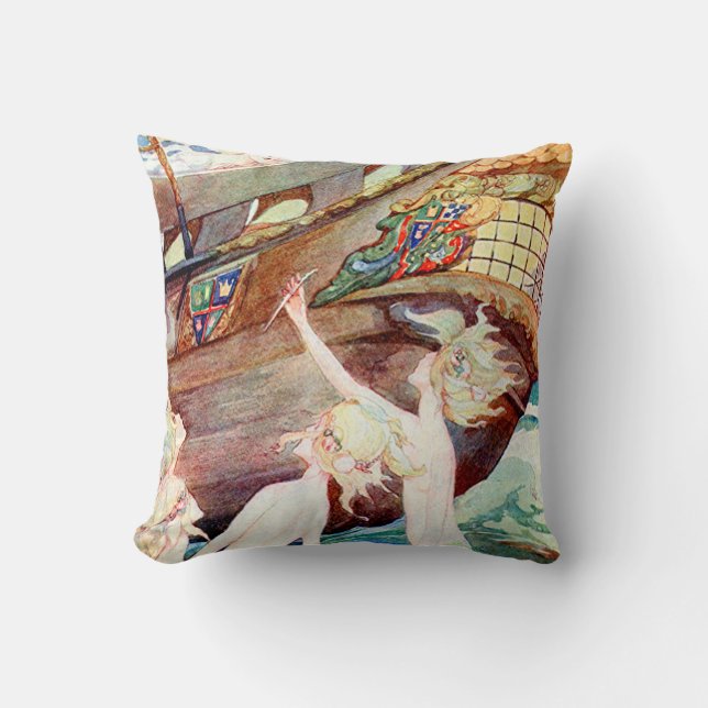 Almofada Irmãs e navio das sereias (Frente)