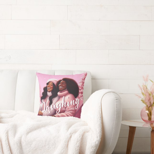 Almofada Irmãs Que Dormem Pastel Rosa (Sofá)
