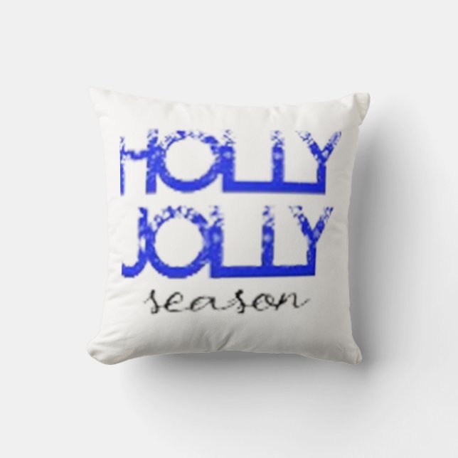 Almofada "Irradie Alegria com Nossa Roupa Holly Jolly" (Frente)