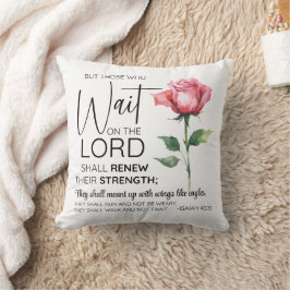 Almofada Isaiah 40:31 Aqueles que esperam na Lorde Flor