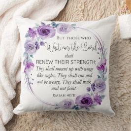 Almofada Isaiah 40:31 Aqueles que esperam pelo Lorde Floral
