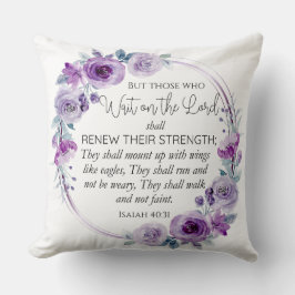Almofada Isaiah 40:31 Aqueles que esperam pelo Lorde Floral