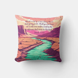 Almofada Isaiah 43:19 Throw pillow River Desert
