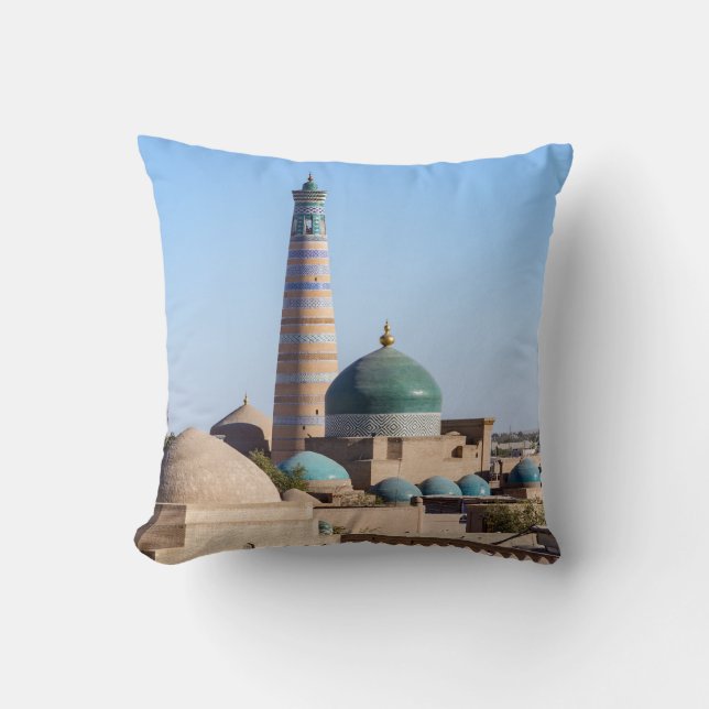 Almofada Islam Khodja Minaret & mesque - Khiva, Usbequistão (Frente)