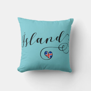 Almofada Ísland Islândia Heart