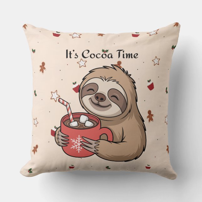 Almofada It’s Cocoa Time | Cozy Winter Quote (Frente)