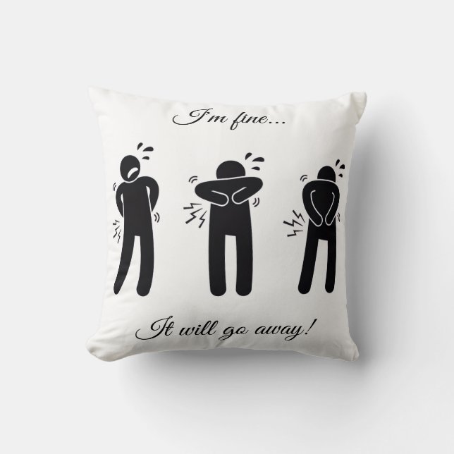 Almofada It will go away! Throw pillow (Frente)