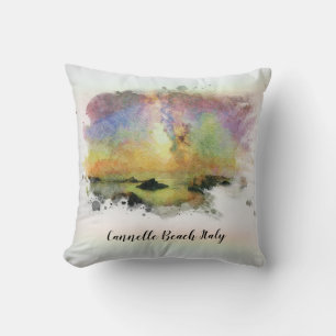 Almofada *~ Italia Cannelle Beach Itália Rainbow Hues