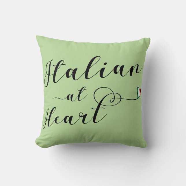 Almofada Italiano Em Cushion Coração, Itália (Frente)