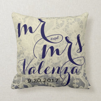 Almofada Ivory Lace Blue 2 Tone Casado Novamente Presente