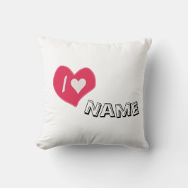 Almofada “I🤍You Heart – Cute Romantic Gift Design”