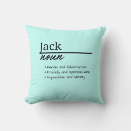 Almofada Jack, Menino Definição de Nome Personalizado