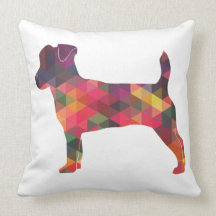 Jack Russell Terrier Geométrico Pattern Silhouette