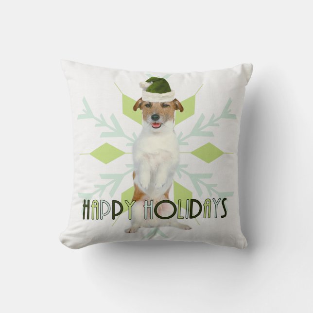 Almofada Jack Russell Terrier Monogrammed Natal (Frente)