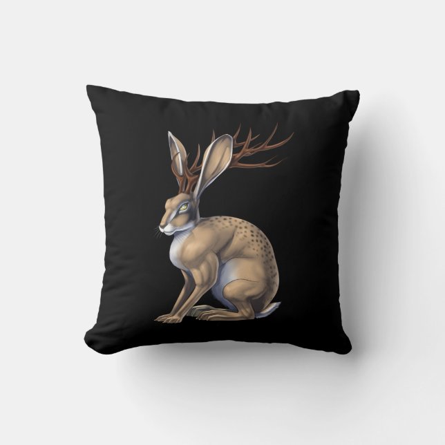 Almofada Jackalope Cryptid Animal (Frente)