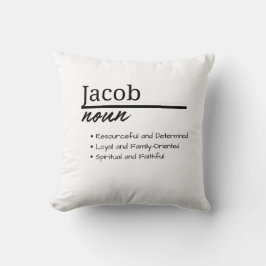 Almofada Jacob, Definição de Nome Personalizado de Menino