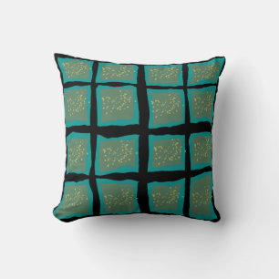 Almofada Jade e Turquesa com Dourado