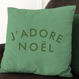 Almofada J'adore Noel | Moderno e Minimalista Amor Verde