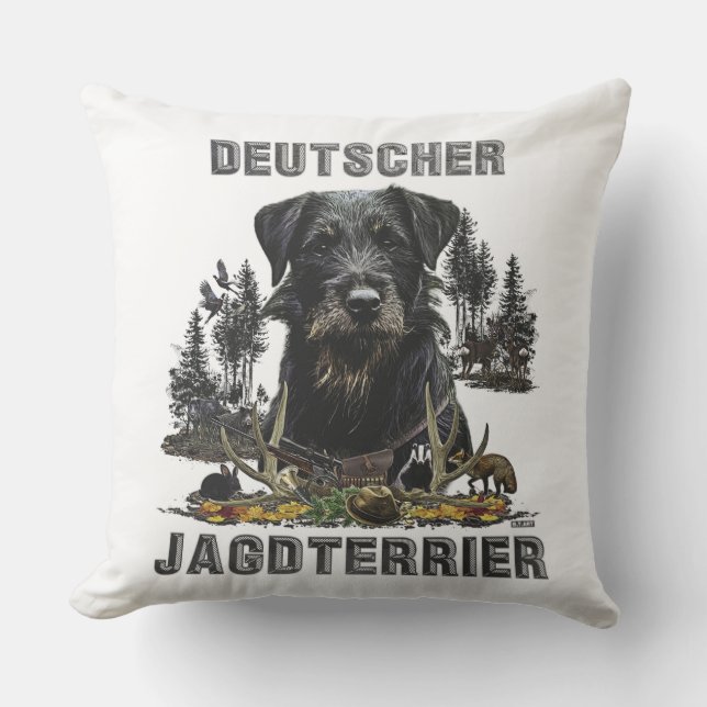 Almofada Jagdterrier - versátil cão caçador (Frente)