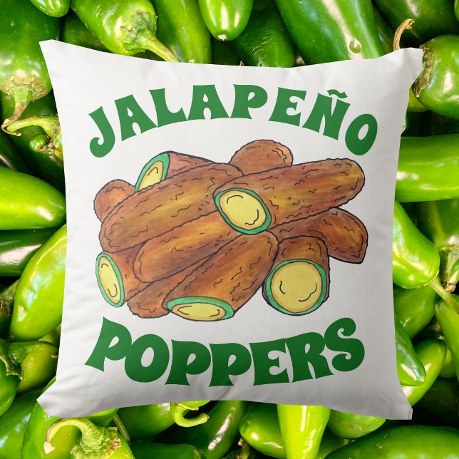 Almofada Jalapeño Poppers Green Hot Jalapeno Pepper (Jalapeno Popper Pillow)