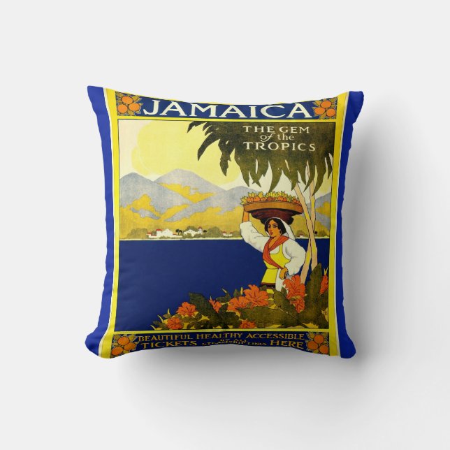 Almofada Jamaica A Gema da Cushion dos Trópicos (Frente)