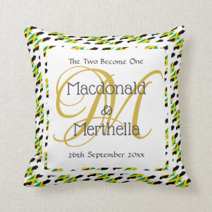 Almofada JAMAICA WEDDING KEEPSAKE Dois Tornam-se Um Persona