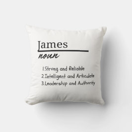 Almofada James, Definição de Nome Personalizado de Menino