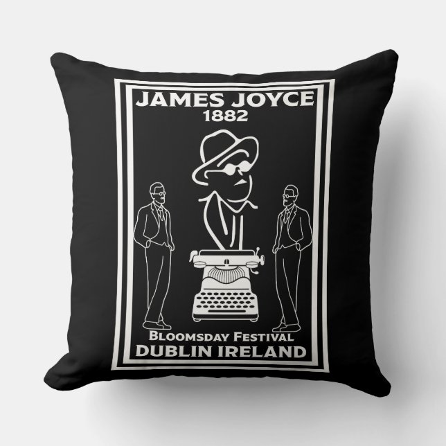 Almofada James Joyce Dublin Irlanda (Frente)