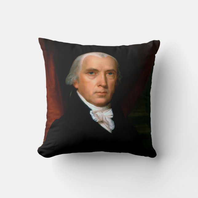 Almofada James Madison, o 4º Presidente: América Colonial (Frente)
