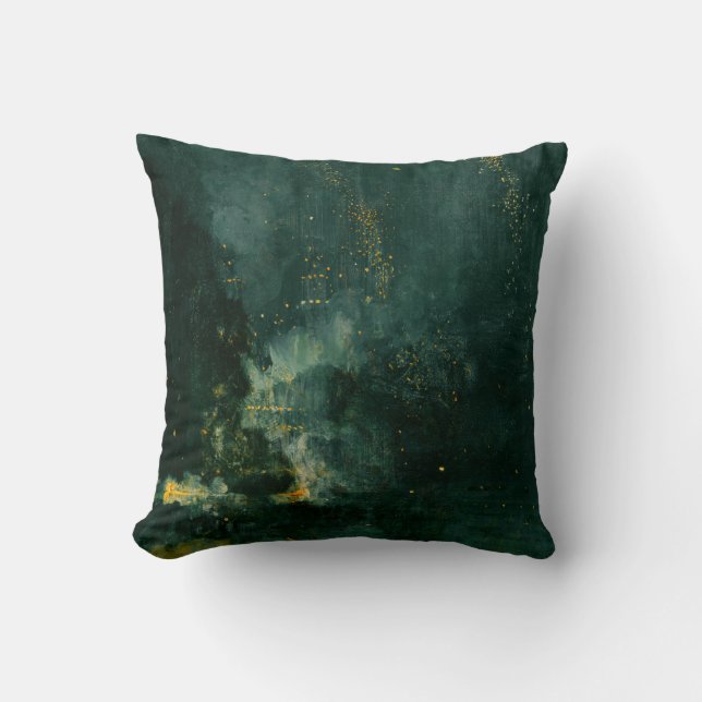 Almofada James Whistler - Noite em preto e Dourado (Frente)