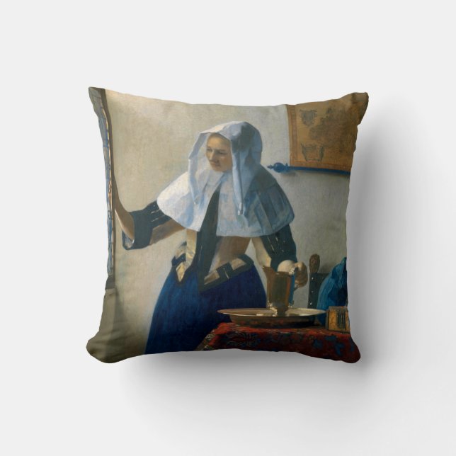 Almofada Jan VerMeer retrata a famosa arte holandesa em (Frente)