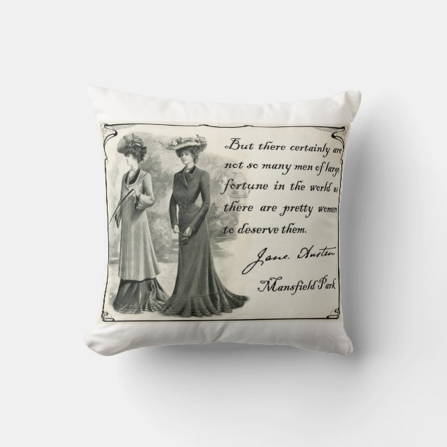 Almofada Jane Austen: Mulheres bonito (Frente)