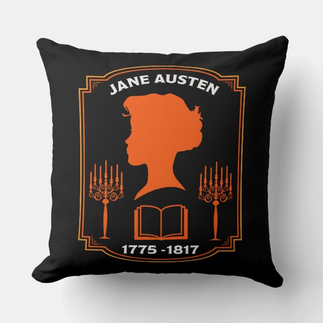 Almofada Jane Austen Romancista Inglesa (Frente)