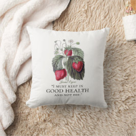 Almofada Jane Eyre - Fique Em Boa Saúde - Morangos