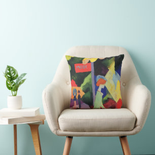 Almofada Janela da Moda por August Macke, Fauvismo Vintage