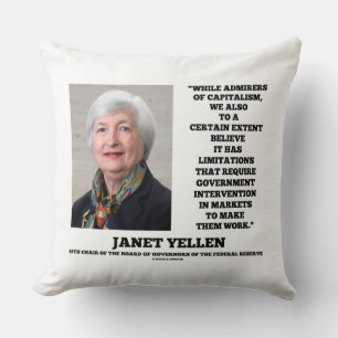 Almofada Janet Yellen Admirers Capitalismo Governação Inter