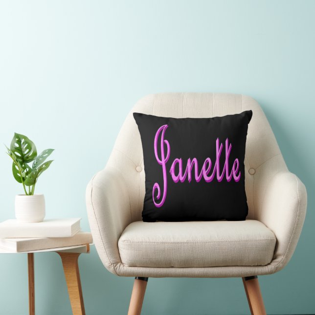 Almofada "Janette" Rosa Dois Tons Janette Nome, (Cadeira)
