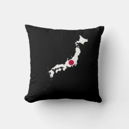 Almofada Japan flag on the map