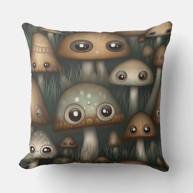 Almofada Jardim Botânico de Olhos Googly (Frente)