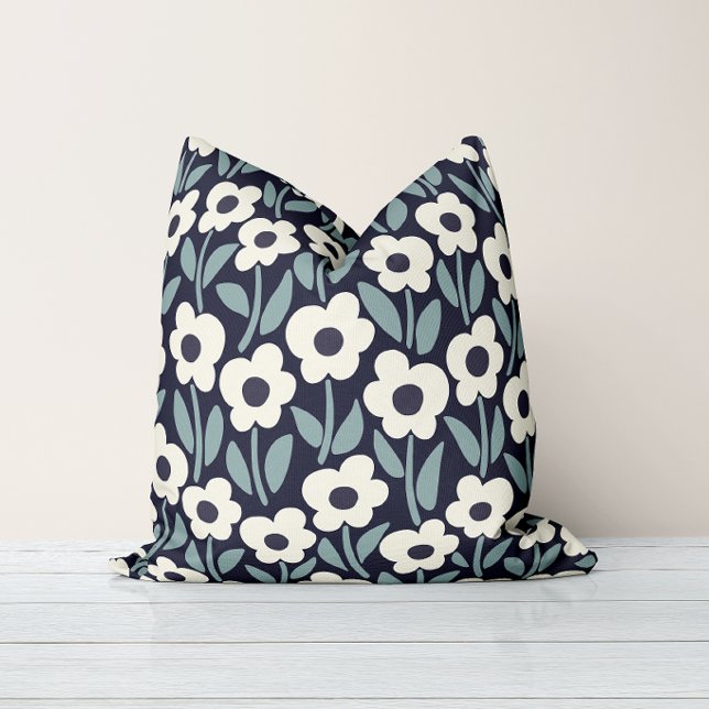 Almofada Jardim Chalkflower Moody Midnight  (Criador carregado)