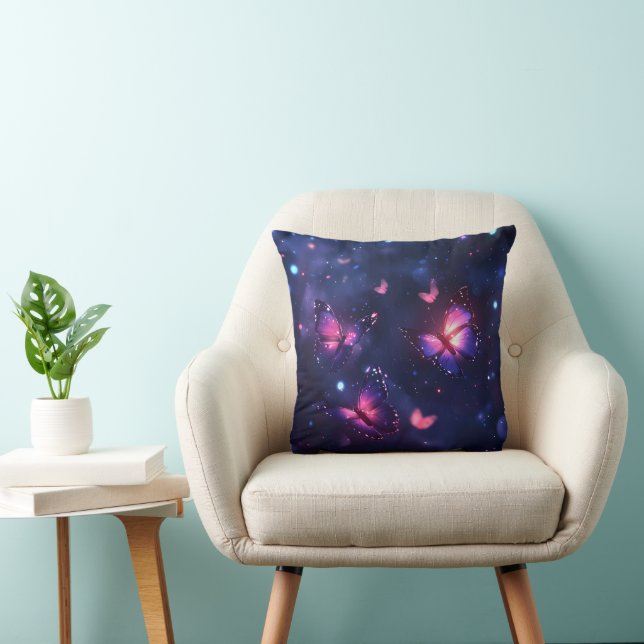 Almofada Jardim de Borboletas Noturnas Celestiais (Cadeira)