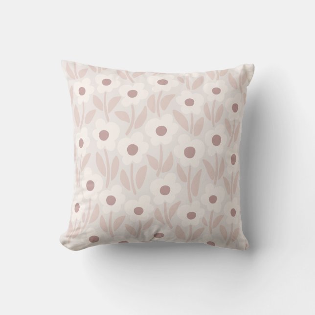Almofada Jardim de Chalkflower Soft Romântico Rosa (Frente)