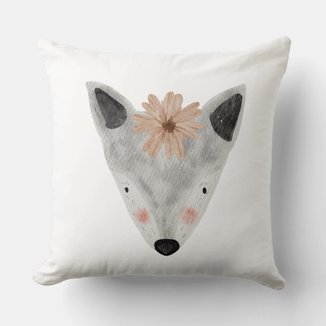 Almofada Jardim de cinzas brancas de bebês com uma cintura  (Frente)