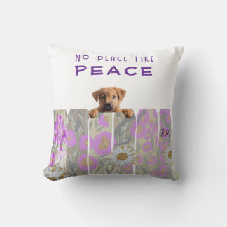 Almofada Jardim de Flores.Cachorrinho Pacífico Esperança