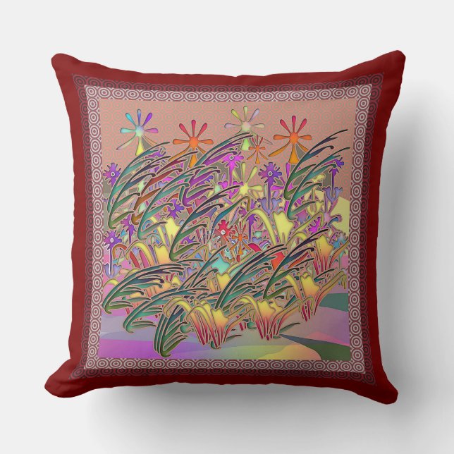 Almofada Jardim de Flores Exóticas (Frente)